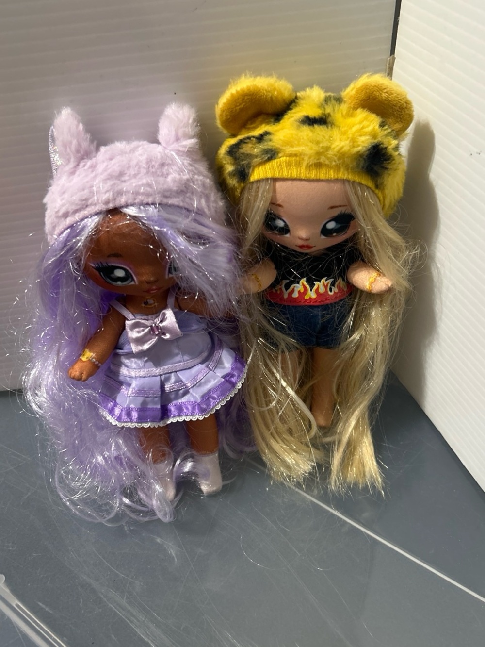 Plush-Accessory Fashion Doll Set - Purple & Yellow